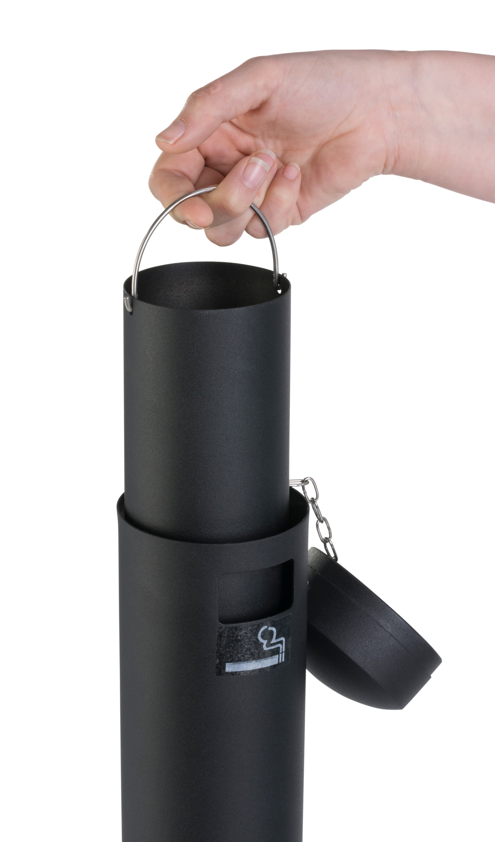 Rust-Resistant Outdoor Cigarette Receptacle