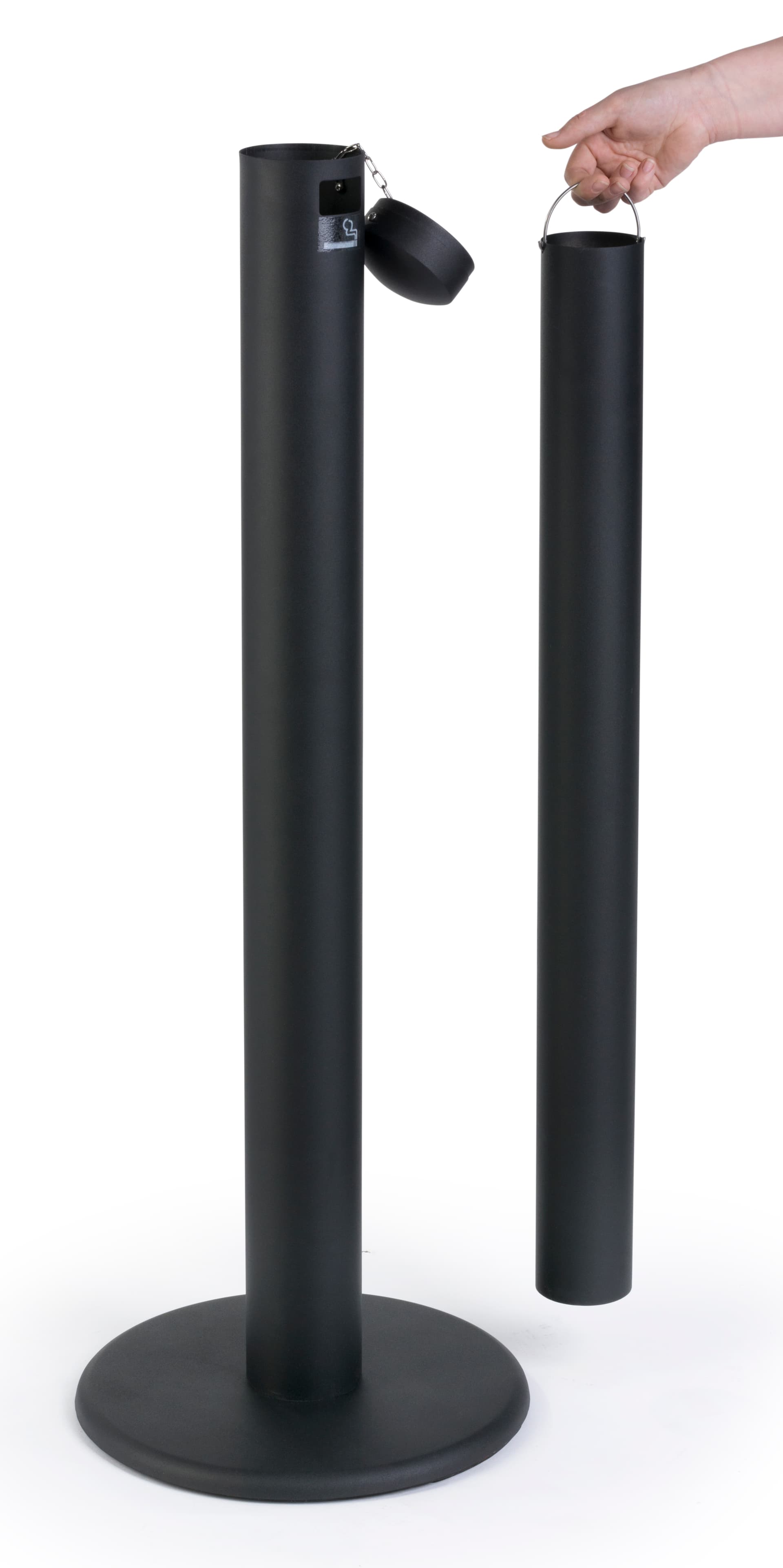 Outdoor Cigarette Receptacle with Iron Base