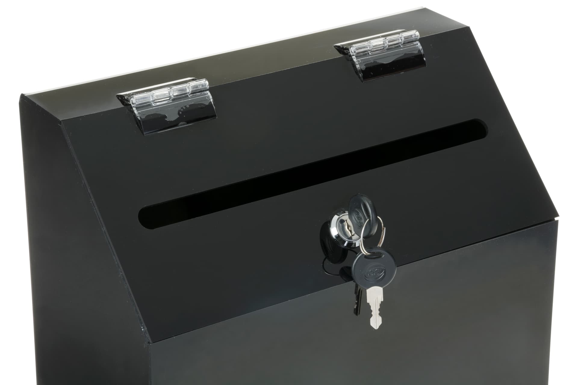 Black Recycled Acrylic Suggestion Box with recycled features