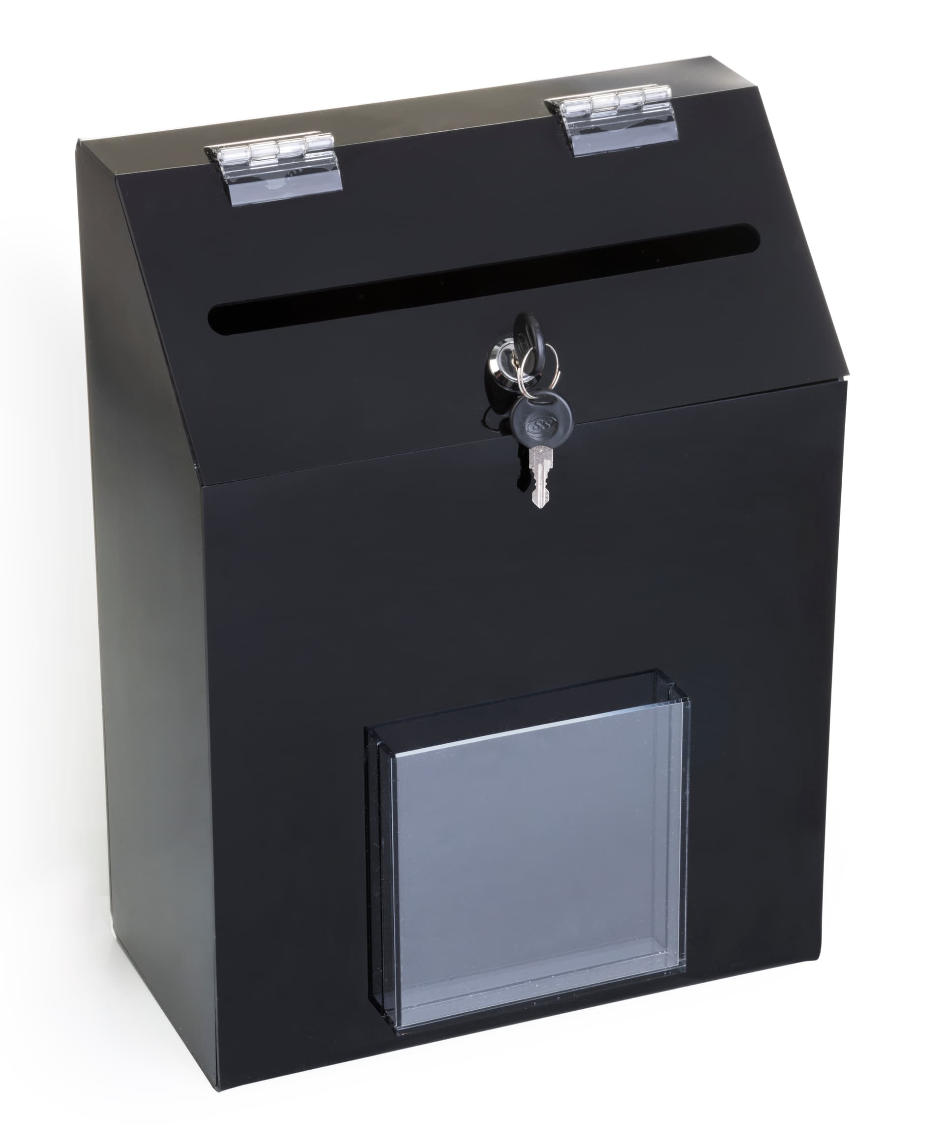 Black Recycled Acrylic Suggestion Box with 1 Pocket