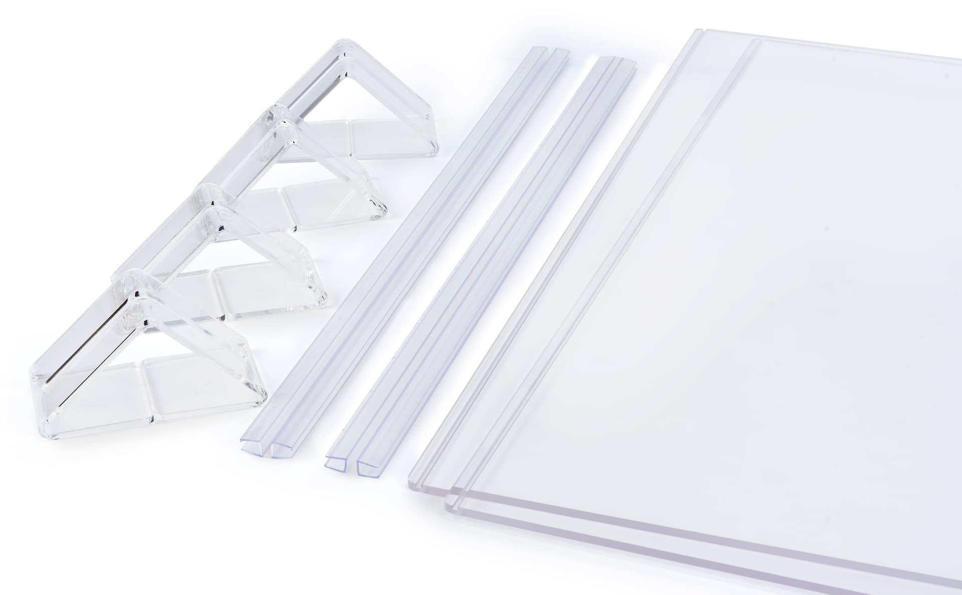Expandable acrylic sneeze shield kit with four feet