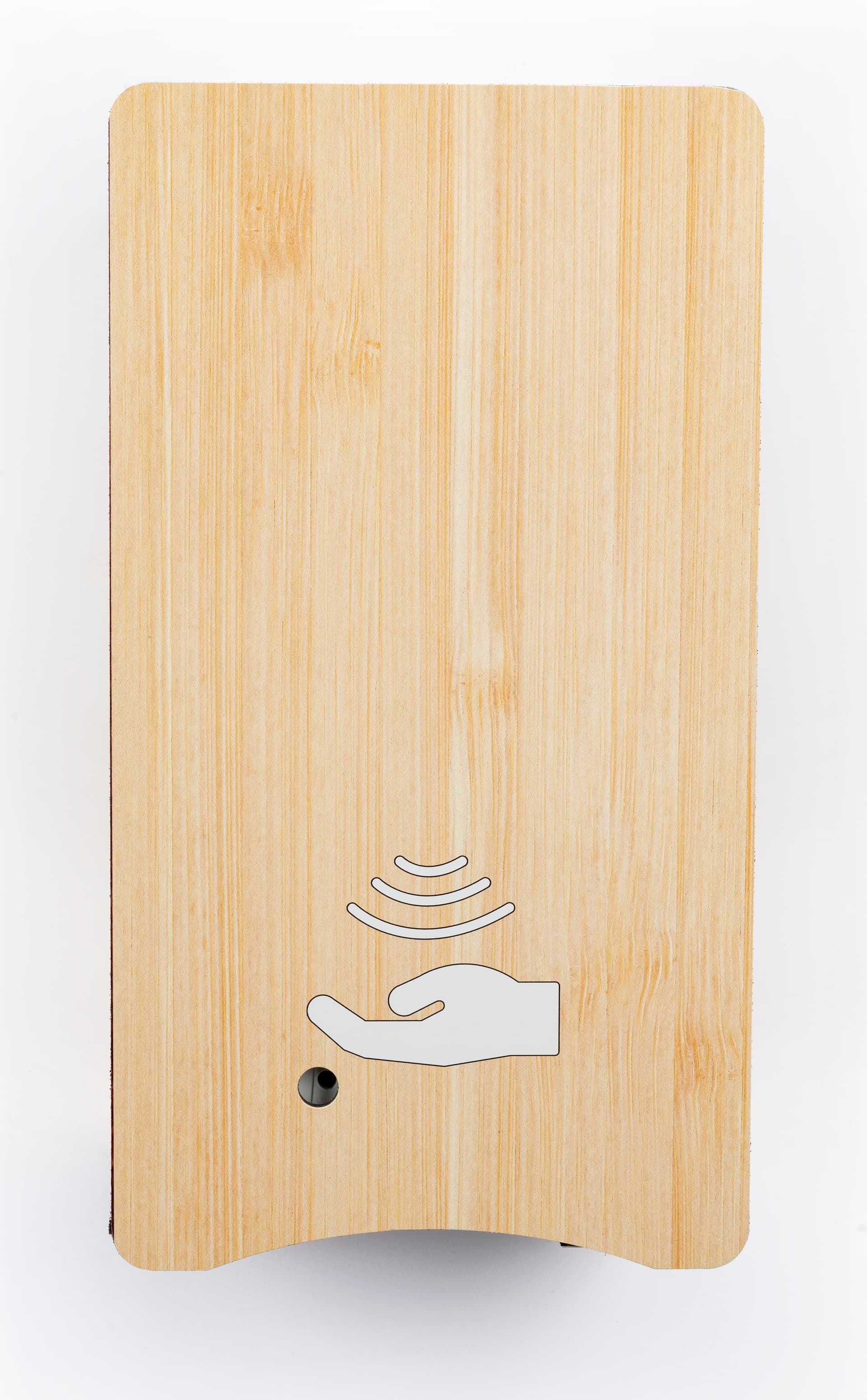 Wall mount sanitizer with dispenser cover and ADA compliant design