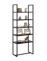 Ladder display shelf with five spacious shelves