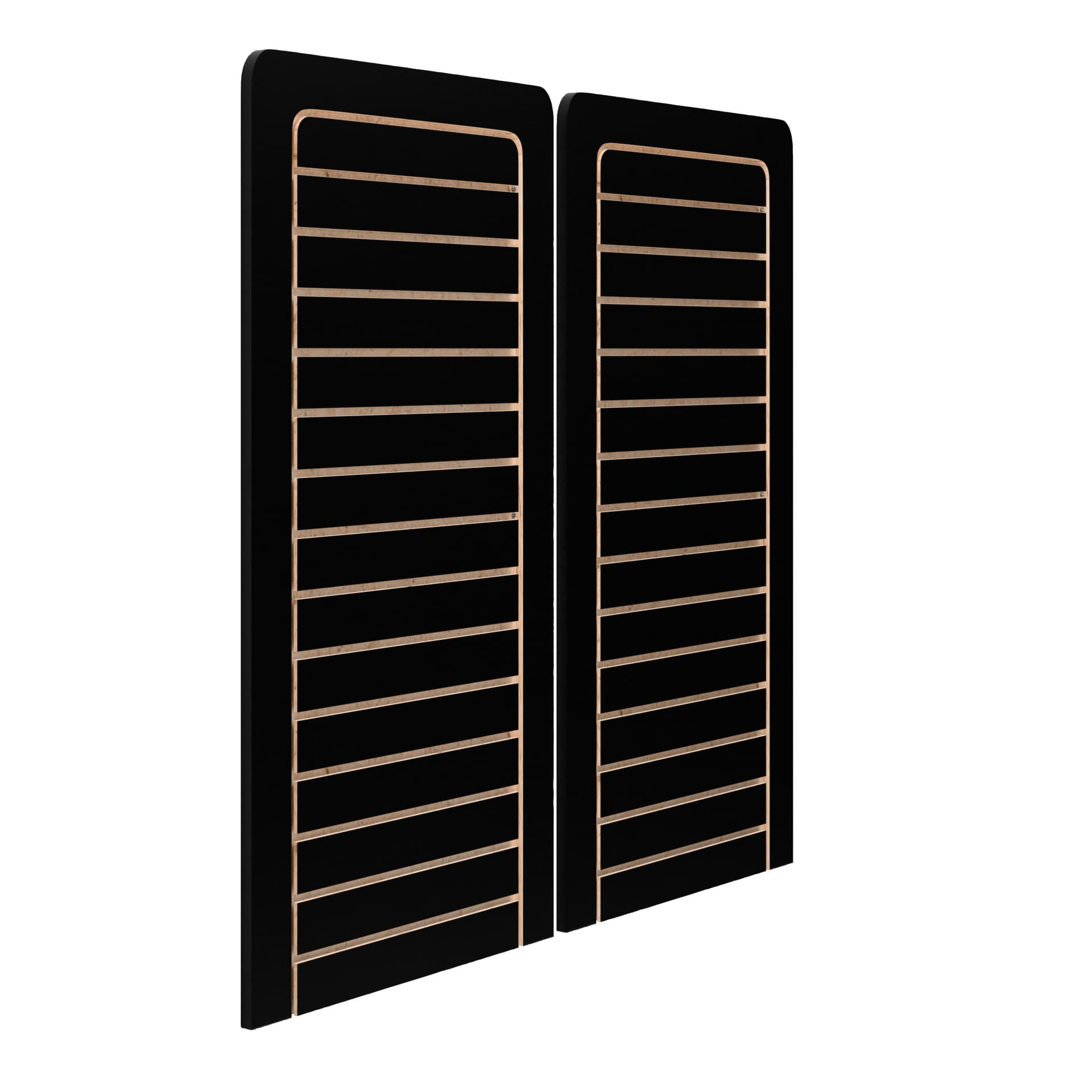 Retail slatwall panels with durable melamine finish