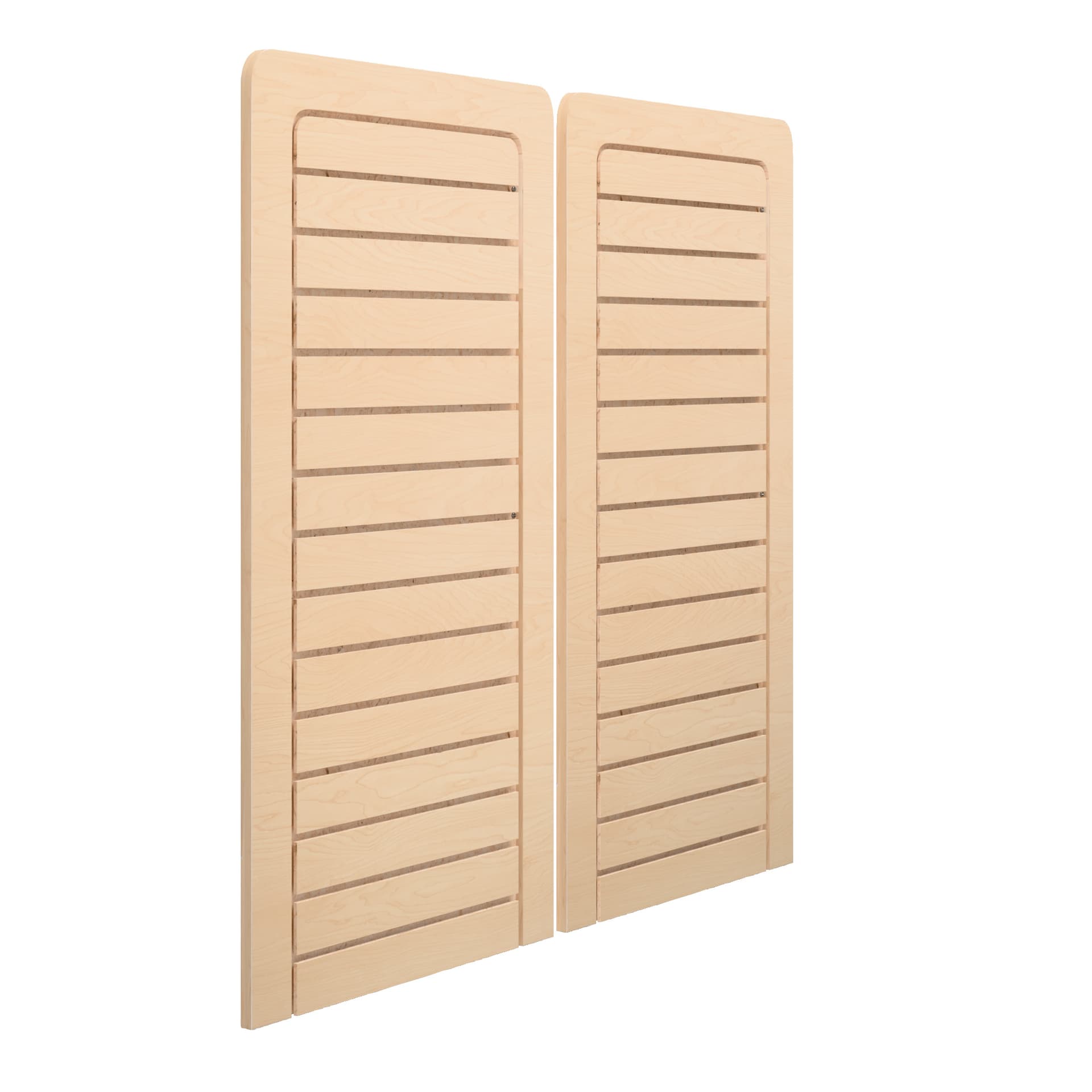 Retail slatwall panels with 3" channel spacing on center