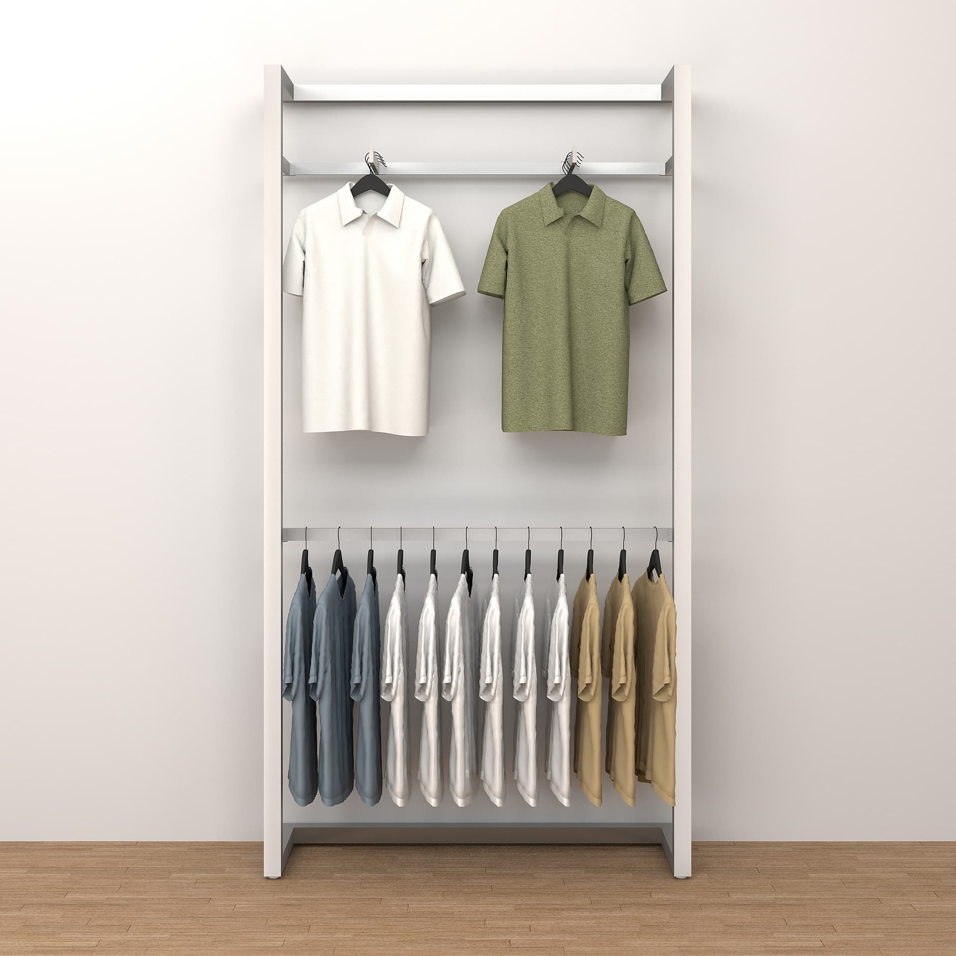 Retail wall display in retail store