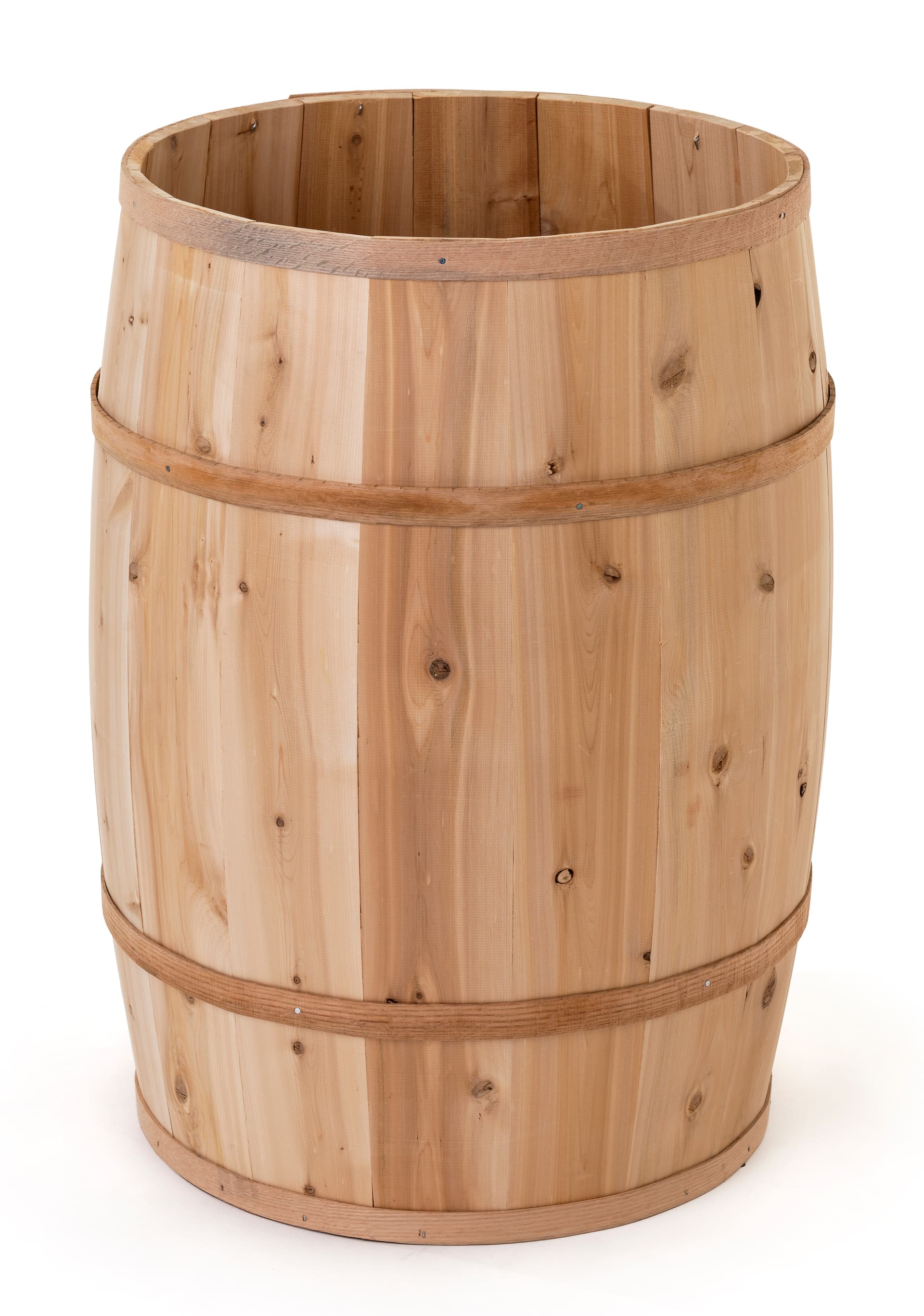 Wooden Display Barrel | Smooth Exterior Finish | Displays2Go