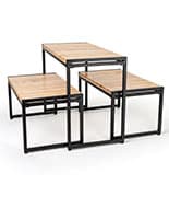 Large nesting tables include all three table pieces