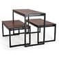 Wooden Nesting Display Tables, Rectangular, Set of 3 – Dark Brown