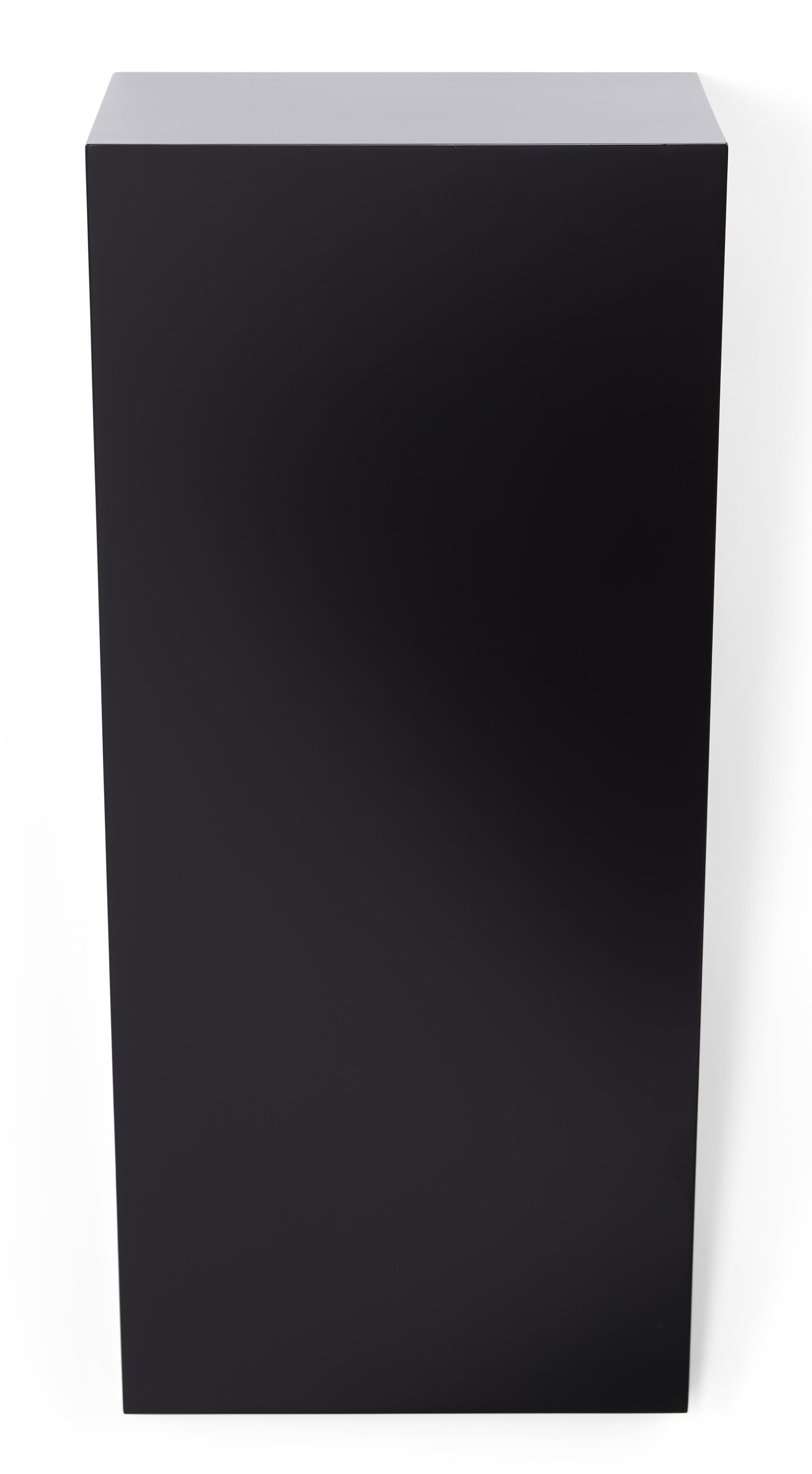 Wedge pedestal shelf with wall mounted placement style
