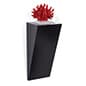 28h x 12w Wedge Pedestal Display, Wall Mounted Design, Laminated MDF - White or Black