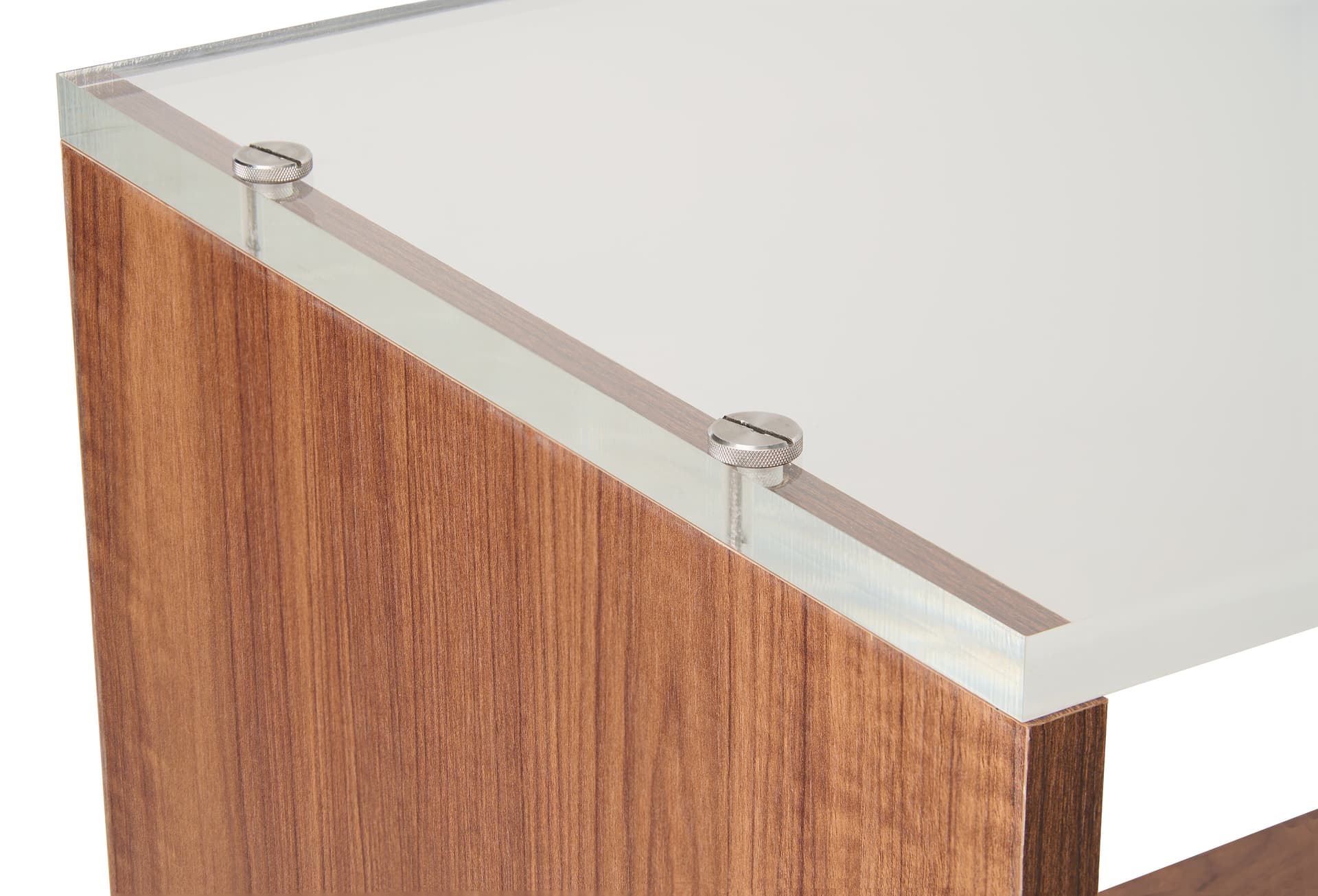 Modern display shelves with wood and acrylic material 