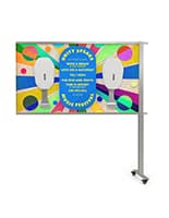 Multi-unit hand sanitizer dispenser with one custom styrene graphic