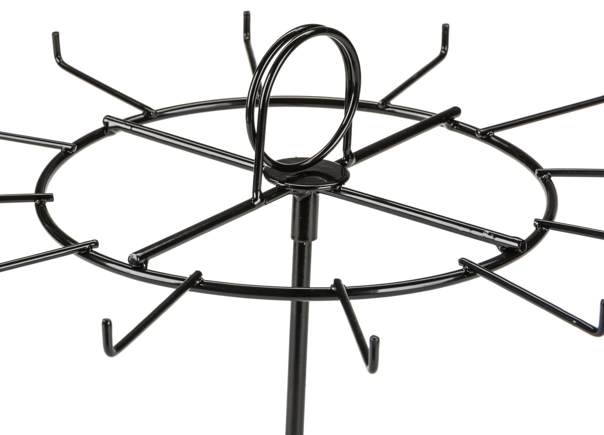 Black Countertop Spinner Display, Attached Sign Holder