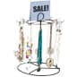 Counter Spinner Rack w/ Sign Holder, (12) 2.125" Hooks - Black