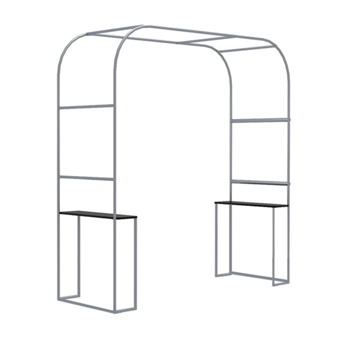 Square arch trade show booth - hardware only with aluminum constriction