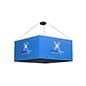 8' Square Hanging Ceiling Banner with Custom Printing and LED Lighting