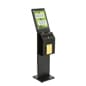 Acrylic Ballot Box w/ 8.5 x 11 Sign Holder, Front Pocket, Floor Standing - Black