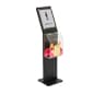Acrylic Ballot Box w/ 8.5 x 11 Sign Holder, Pocket, Floor Standing  Black & Clear