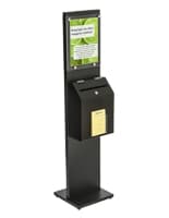 Black Literature Stand with Ballot Box and Sign Holder