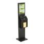 Acrylic Ballot Box w/ (2) 8.5 x 11 Sign Holders, Front Pocket, Floor Standing - Black