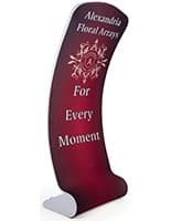 Narrow Curved Fabric Display for Trade Show Advertising