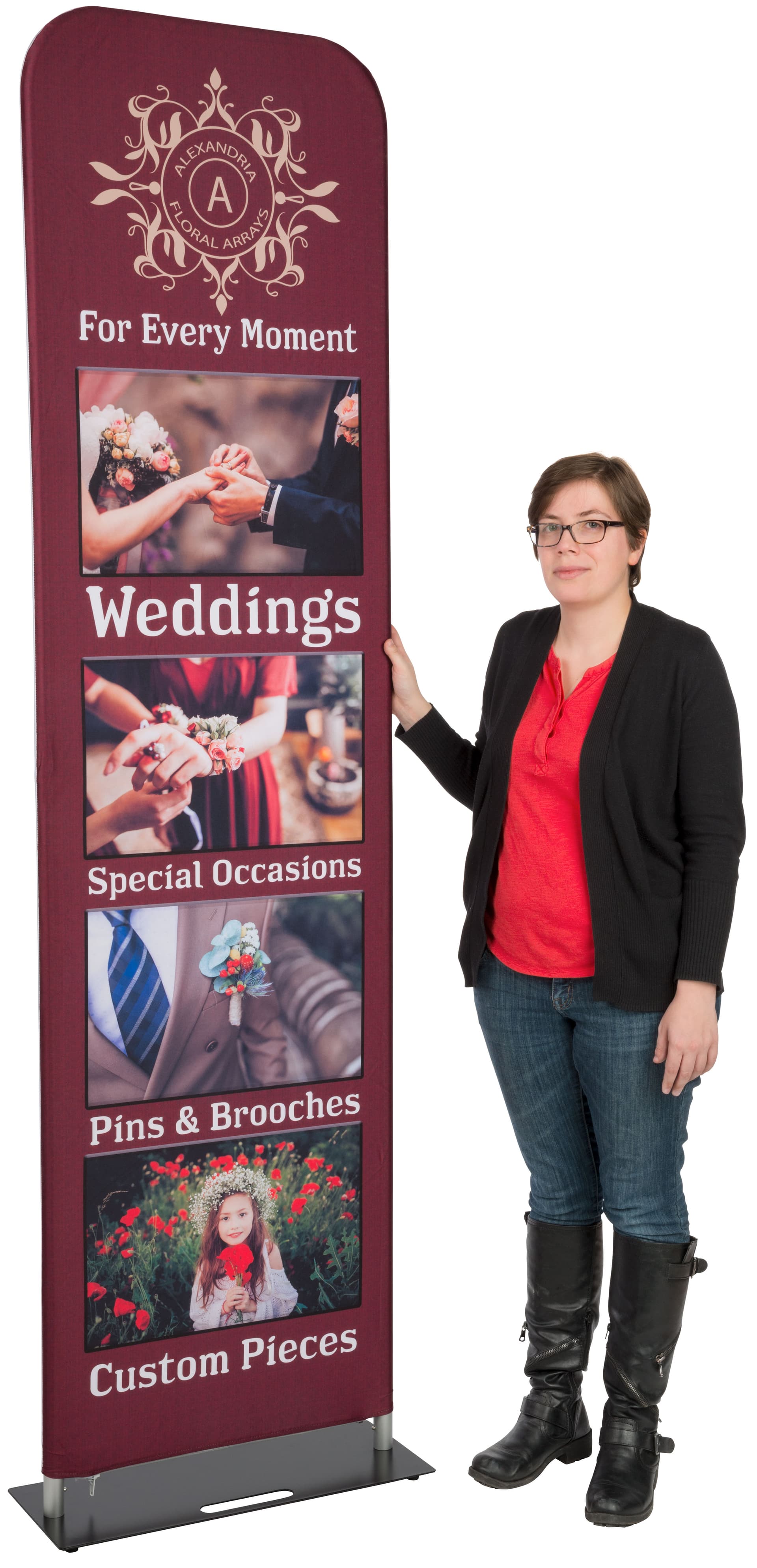 7.5' Tall Custom Fabric Banner Stand