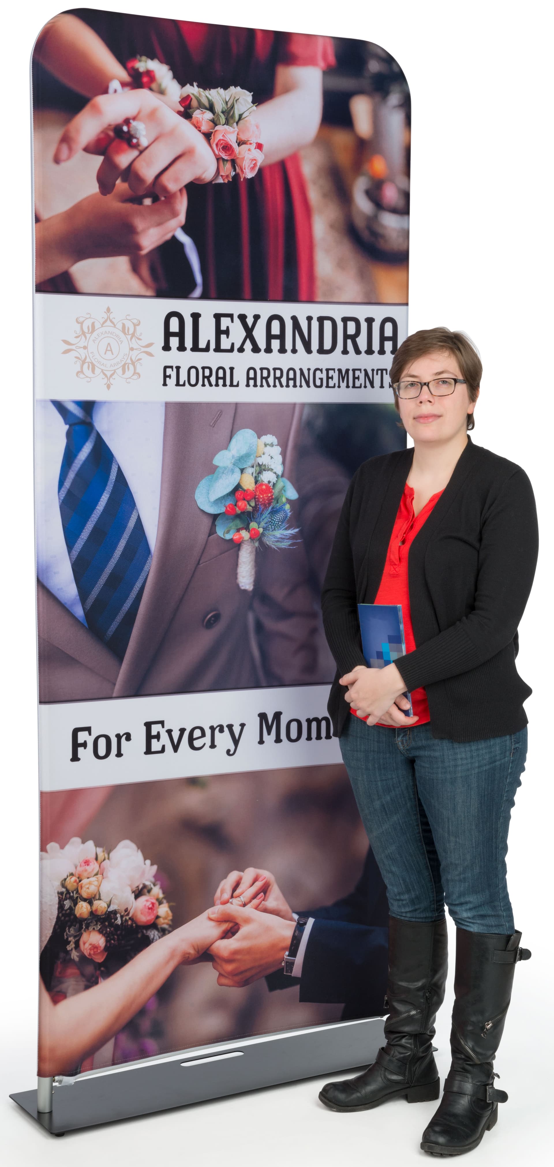 3'w Double Sided Fabric Banner Stand 