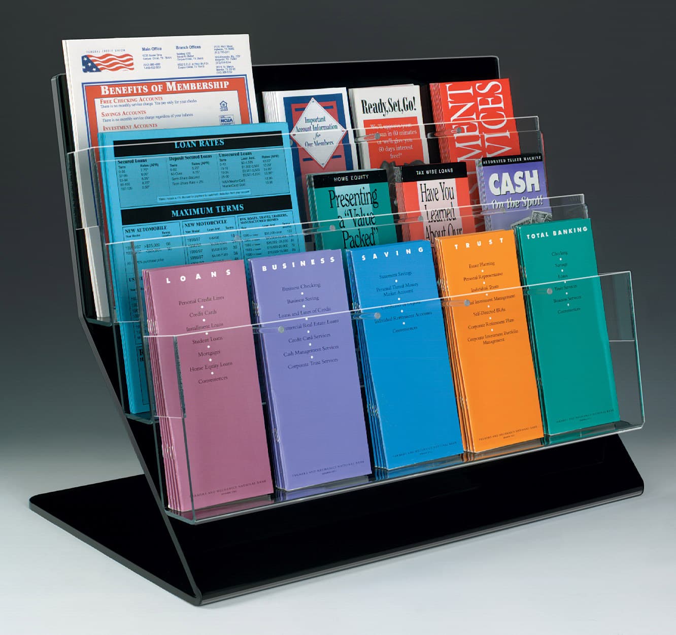 acrylic literature rack