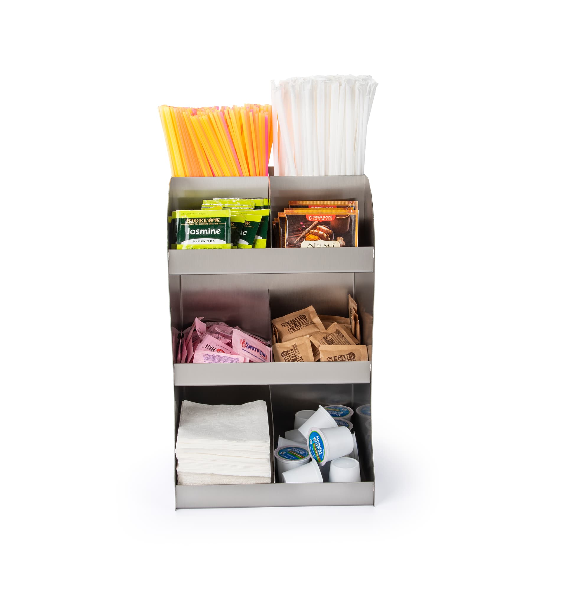 8-Pocket coffee creamer display in industrial style