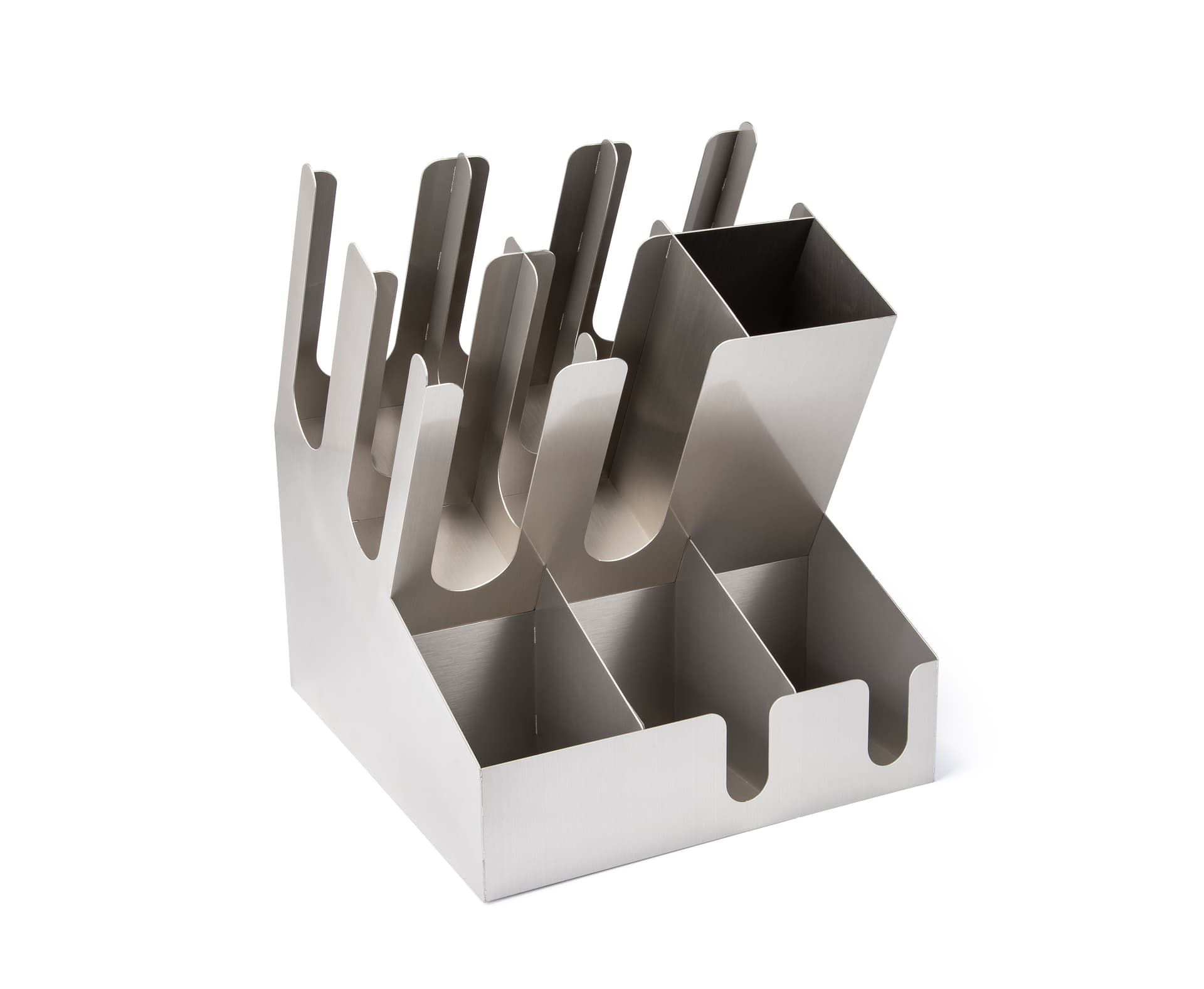 Coffee accessories organizer with dedicated straw and stirrer pocket