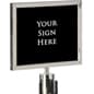 QueuePole.Economy 14  x 11 Stanchion Sign Frame, Slide-in Design, Landscape - Silver