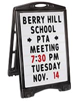 24 x 36 A-frame letter board sidewalk sign with double-sided messaging