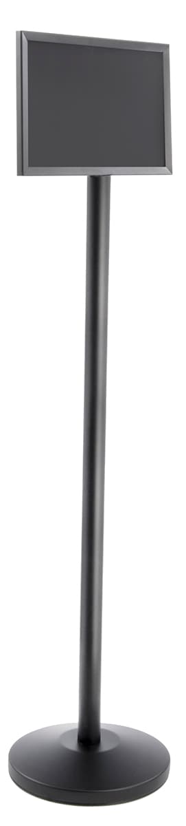 Black Stanchion with Sign Frame 