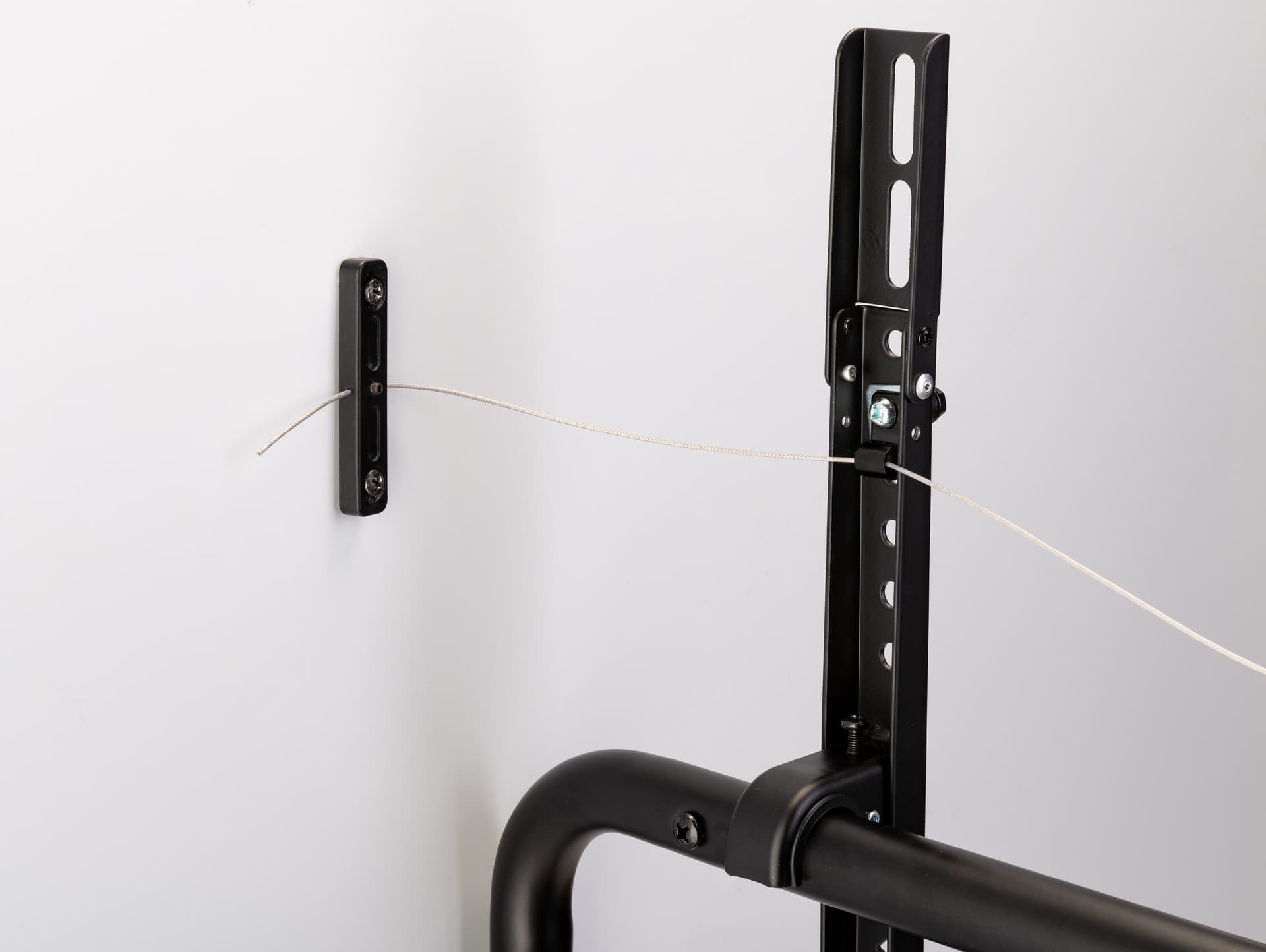 Modern steel easel TV mount with anti-tip metal wire