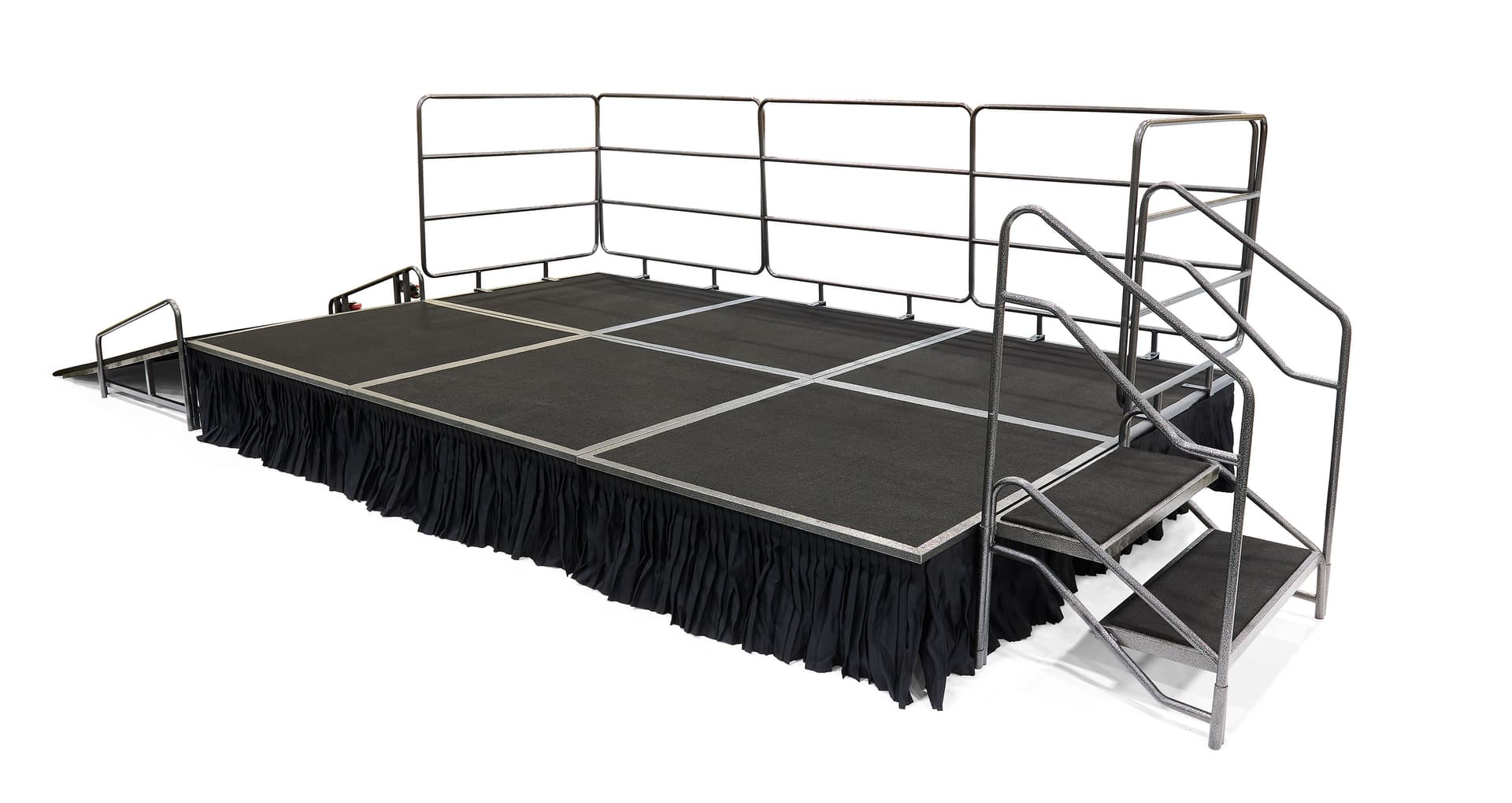 Complete event stage kit with 4 platforms