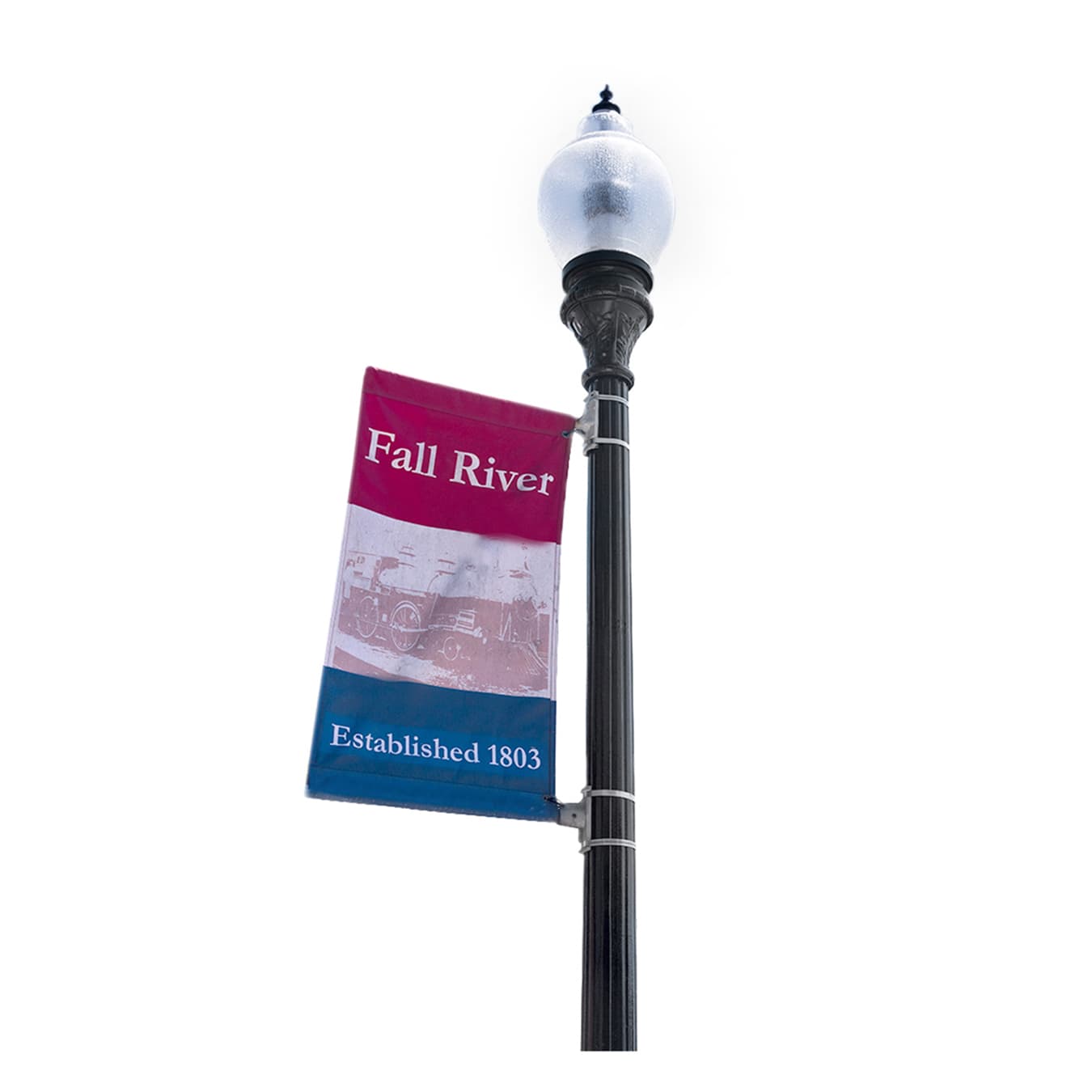 Custom street pole banners from 18 to 36 inches wide