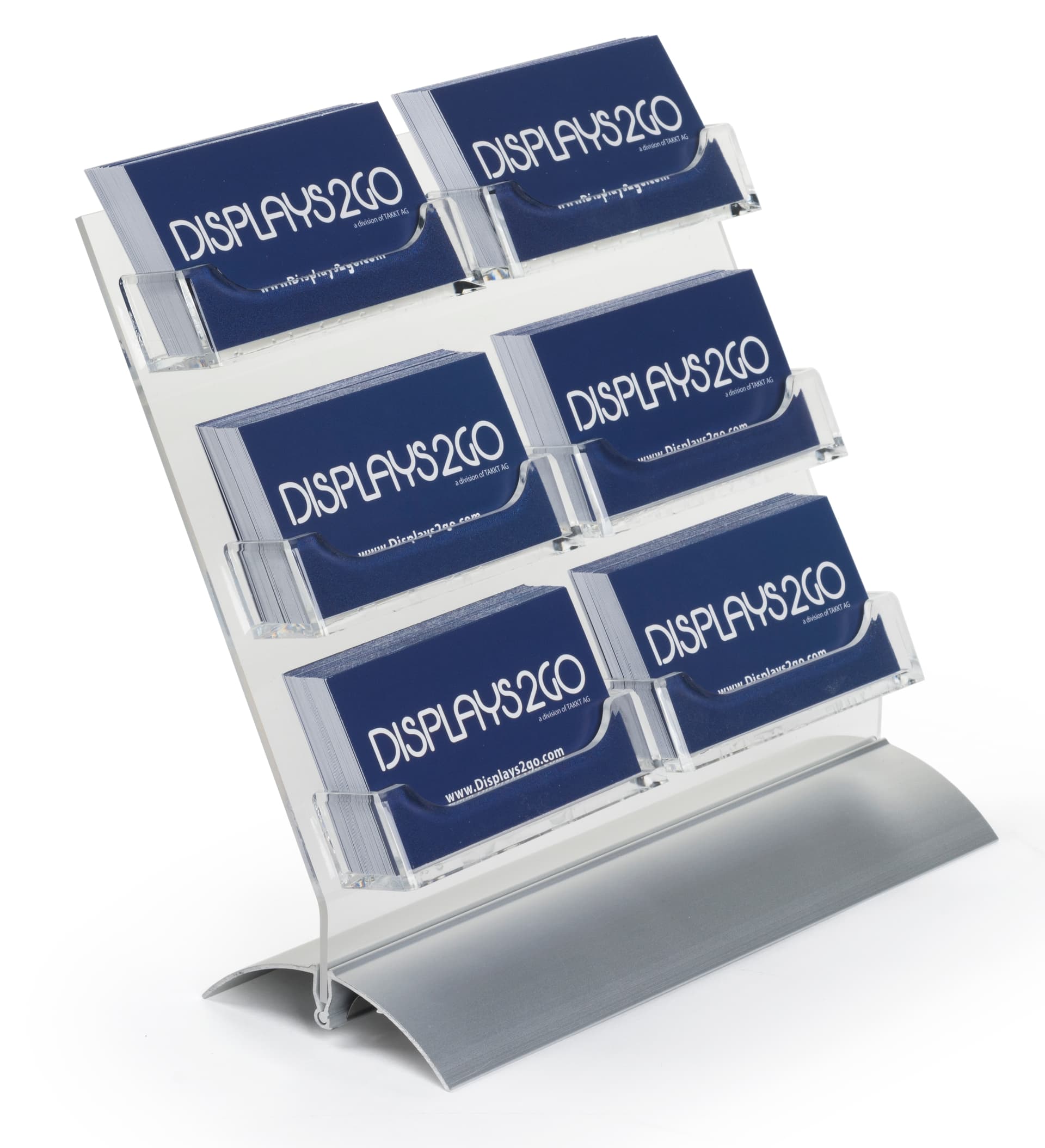 6 Pocket Business Card Holder with Slanted Design
