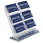 6-Pocket Acrylic Card Holder for Tabletop,  Custom Logo - Clear