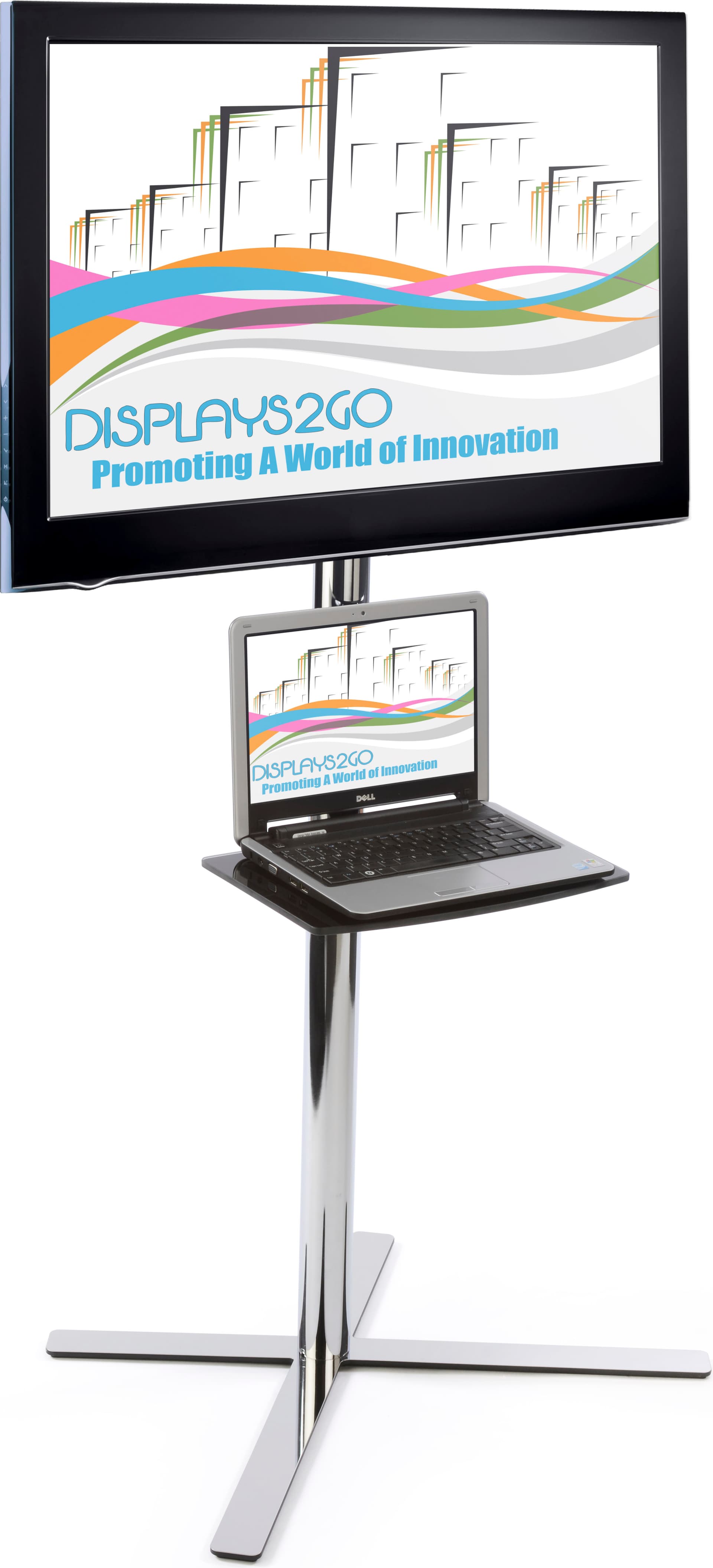 Display Stainless Steel Plasma Stand
