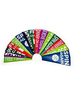 Satin photo custom made fortune wheel graphics for PWSUPERBLK 