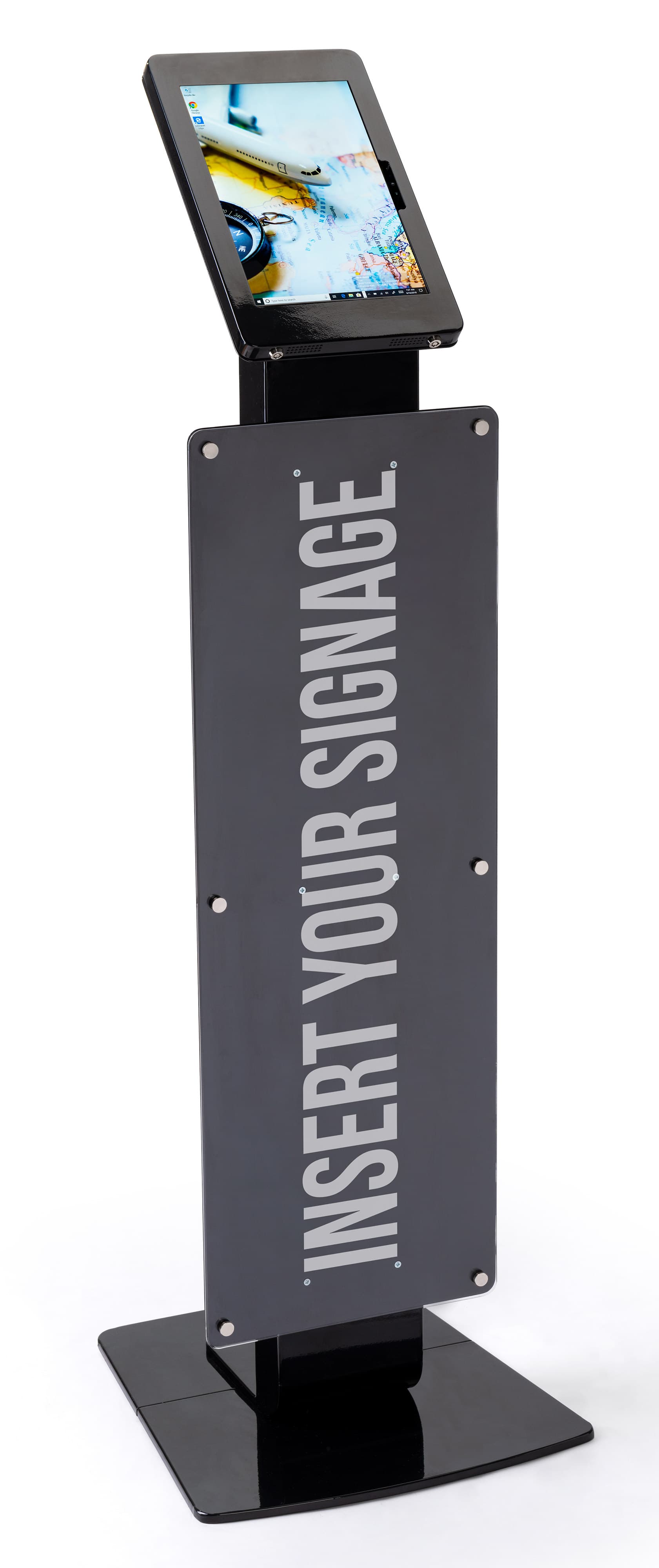 Floor standing Microsoft Surface kiosk stand with graphic