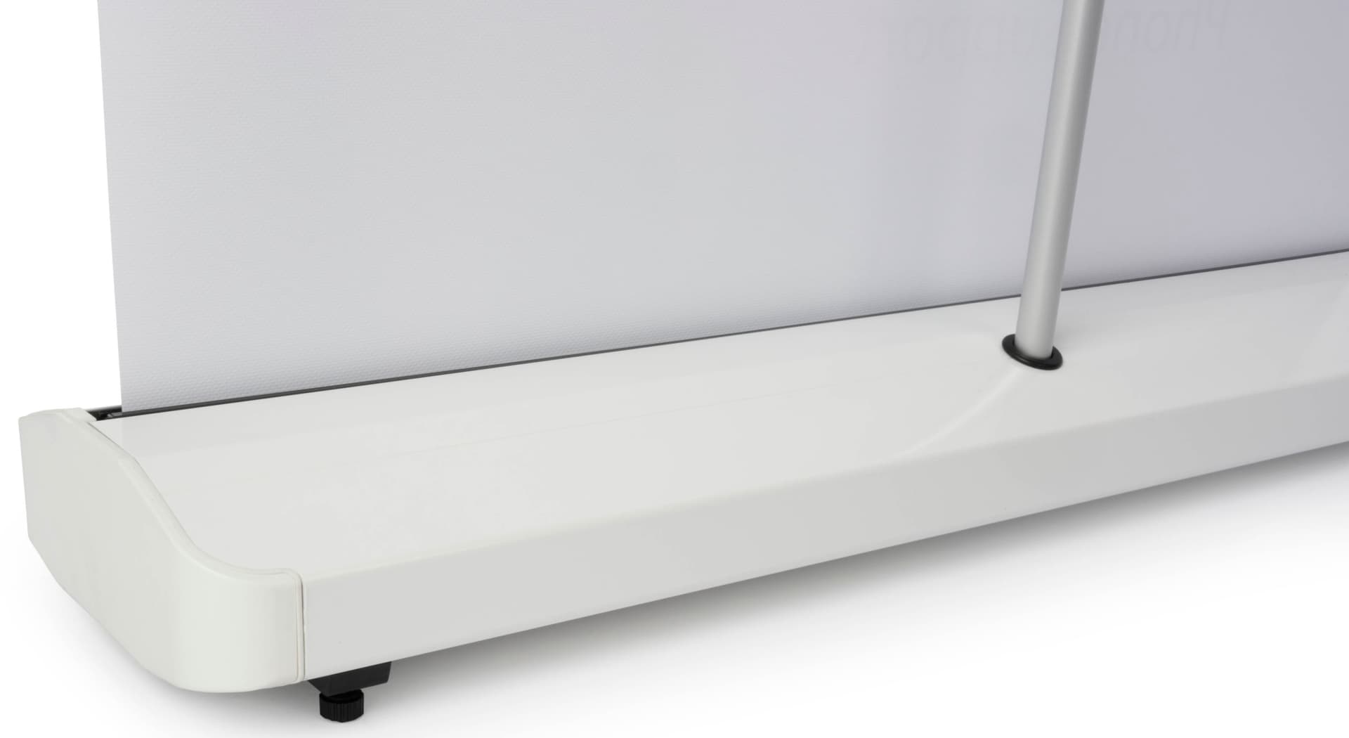 Custom printed swap-out retractable banner with rubber feet 