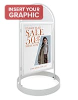 Pavement sign with header and 2 individual snap frames 