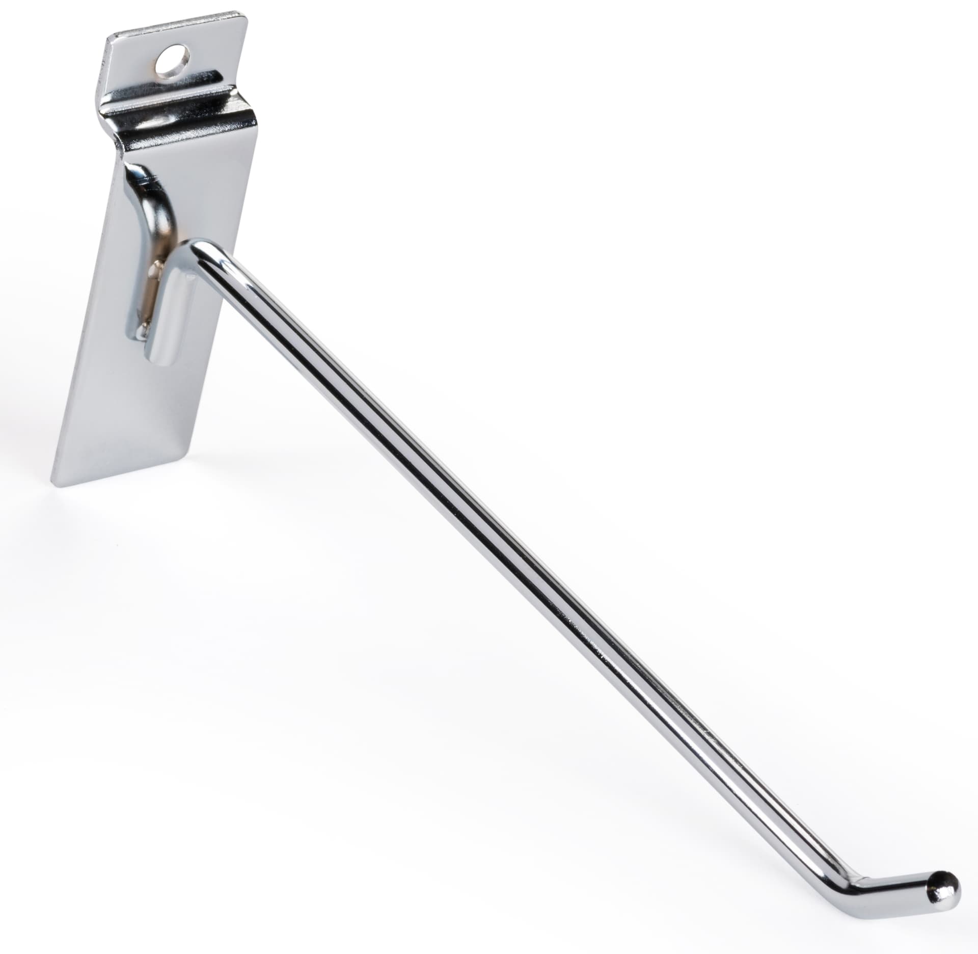 8" Chrome Display Hook for Slat Panel with Shiny Finish