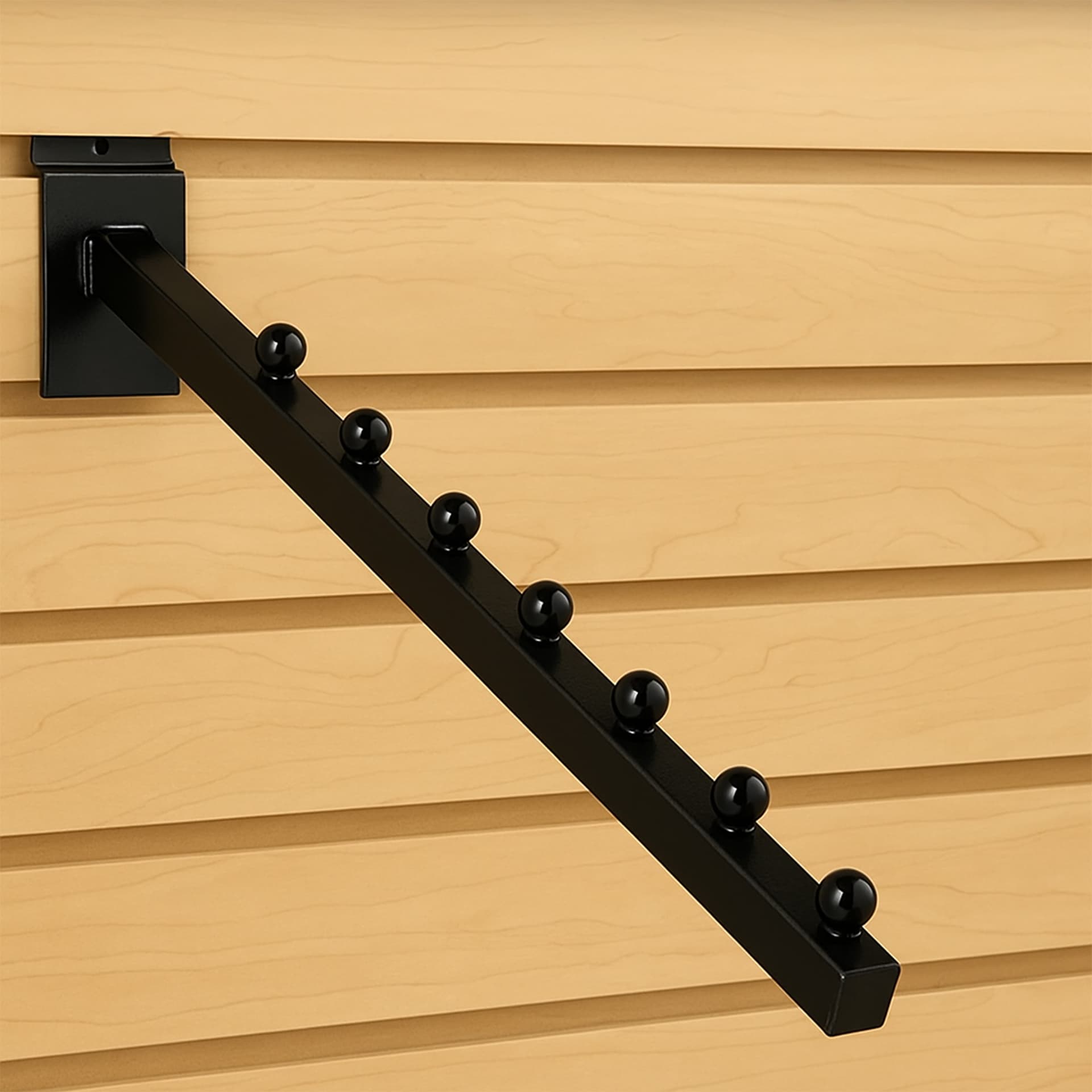 6-Ball waterfall for slatwall in semi-gloss black