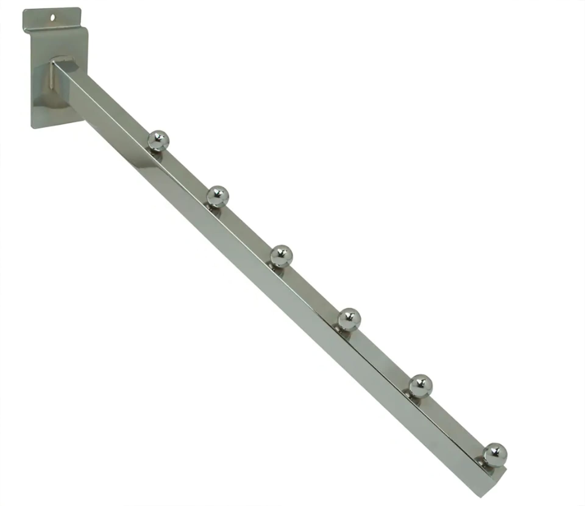 6-Ball waterfall for slatwall with square tubing