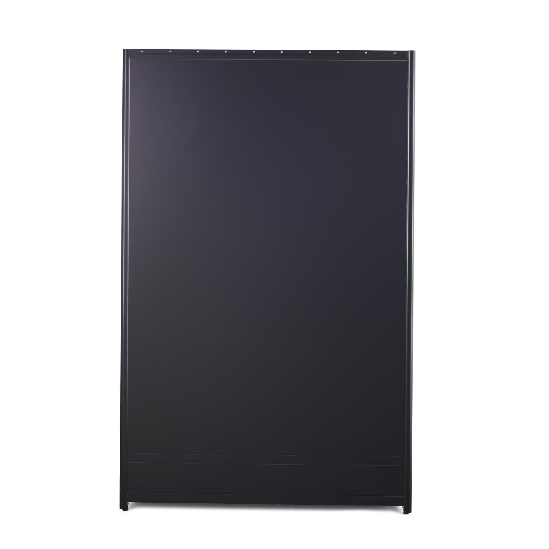 Slatwall gondola shelving unit with single sided design