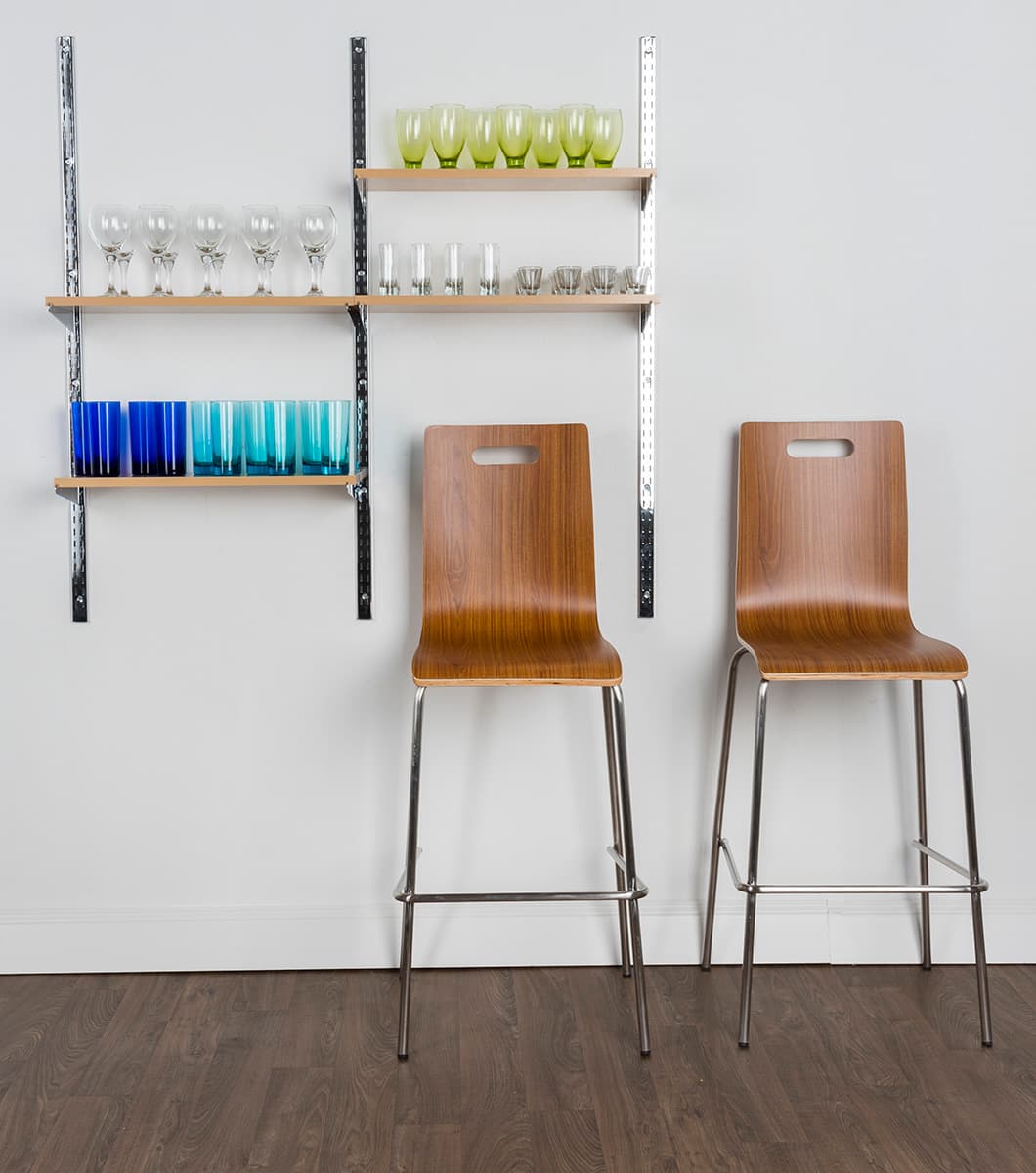 Narrow Wood Shelving for Merchandising