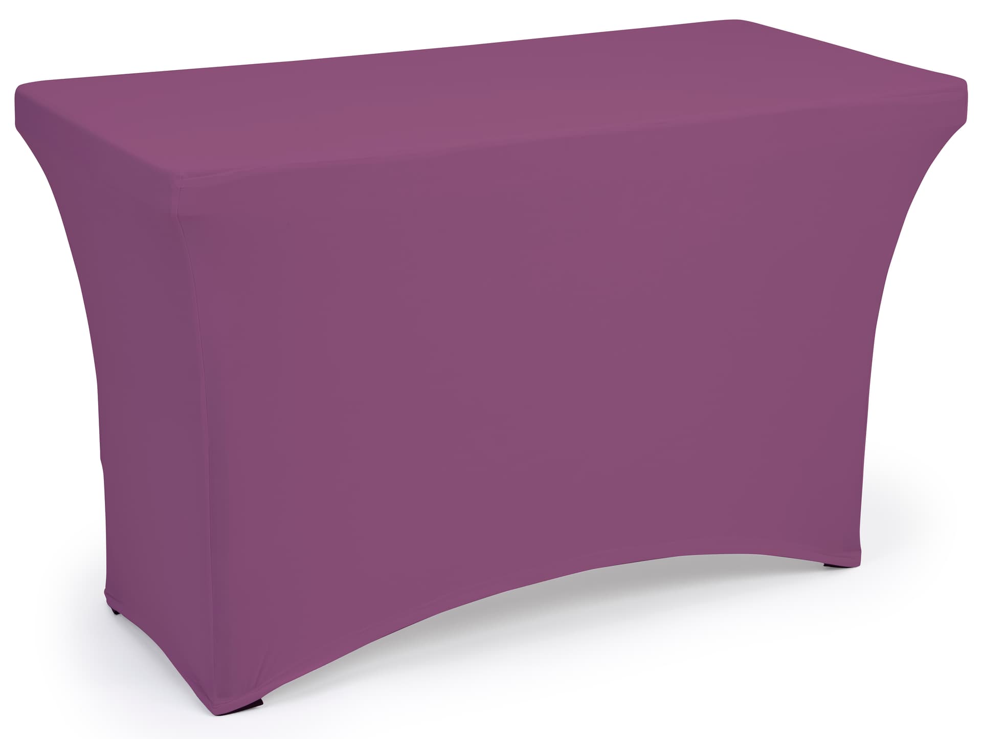 Purple fitted spandex table covers